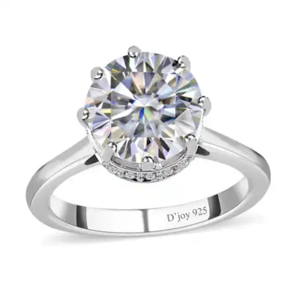 Moissanite Sterling Silver Ring